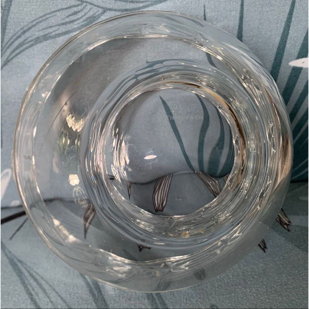 Tiffany & Co 5" Crystal Glass Bowl Stars & Stripes Embossed - Picture 3 of 6